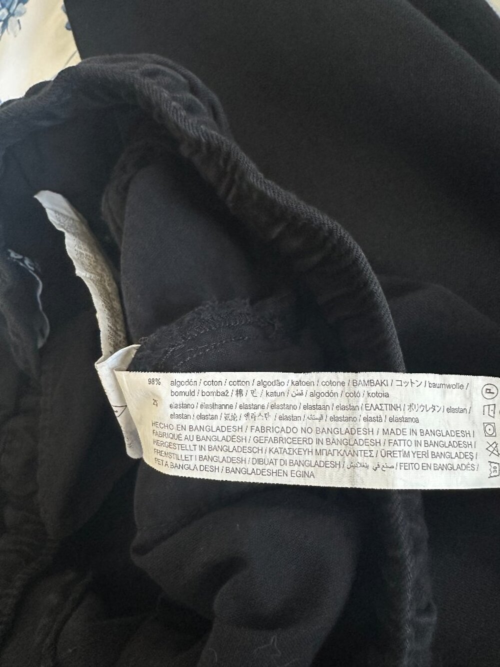 Bershka Jogger Pants Men's Large Black Cotton Stretch Drawstring - Picture 5 of 5